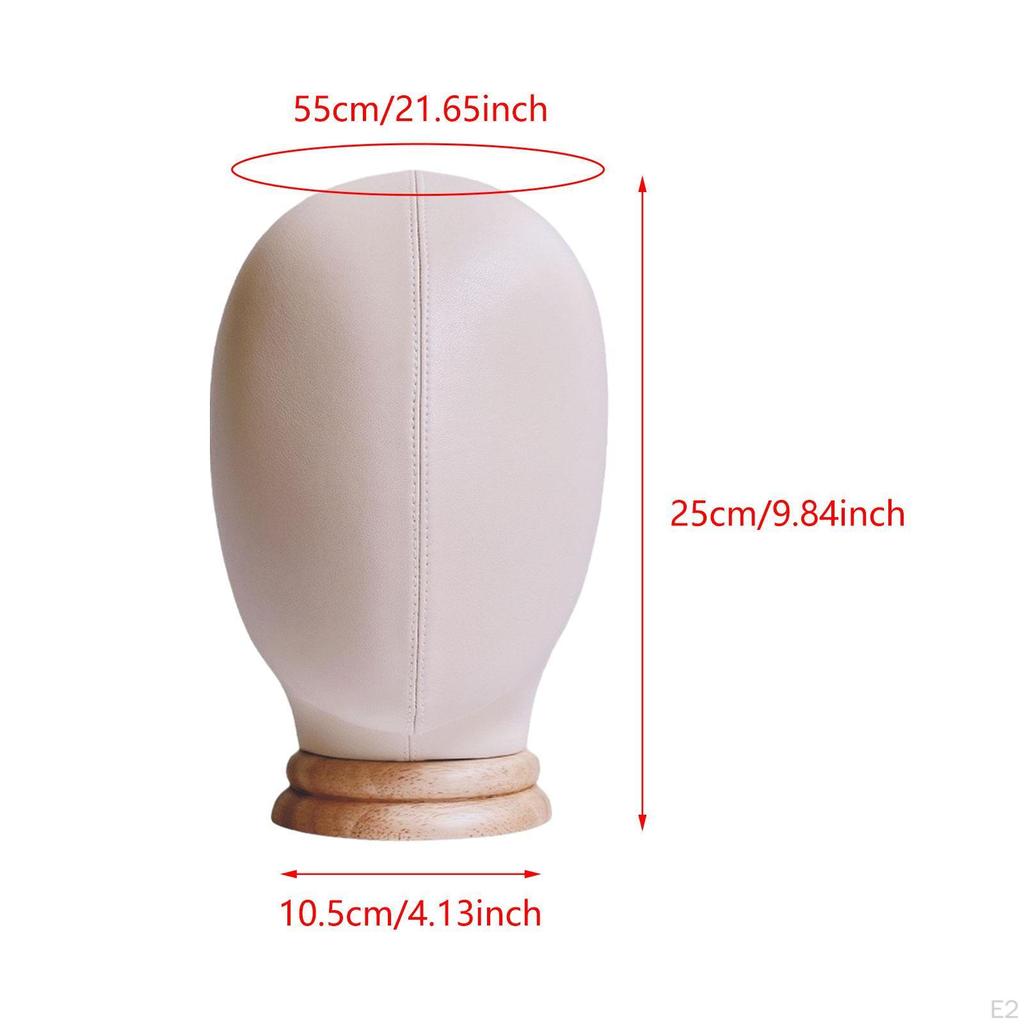 Manikin Head, Hat Head Display, Tabletop Cap Organizer Fashion Caps Storage Rack with Wood Base for