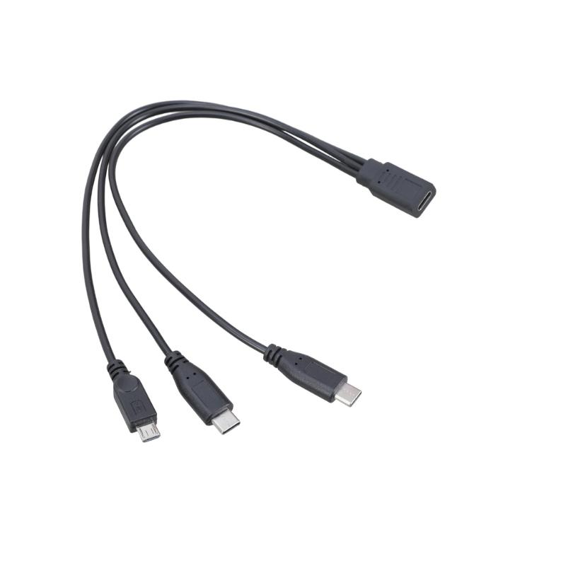 Cablu Splitter USB C Mamă la 2 USB Tip-C 5 Pini Tată Cablu Adaptor de Încărcare pentru Telefon Tabletă (Doar pentru încărcare)