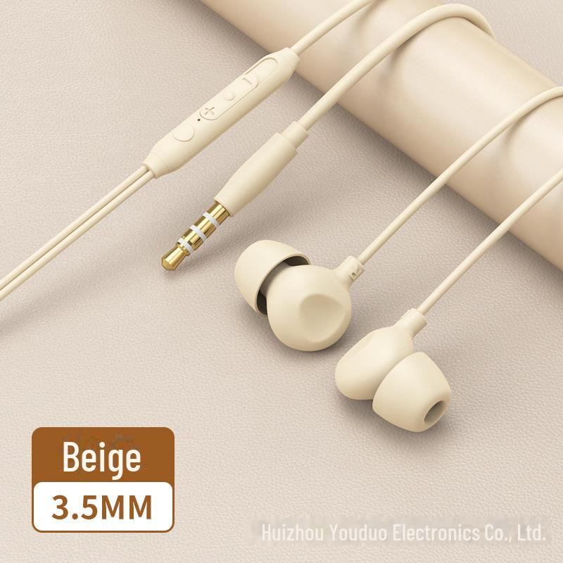 3,5mm kabelová měkká silikonová sluchátka do uší typu C pro spaní, plně kompatibilní s Xiaomi