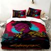 Cyberpunk 2077 3pc set Perfect for bedroom use Comfortable bedding set includes a duvet cover and two pillowcases Ideal birthday or Christmas gift