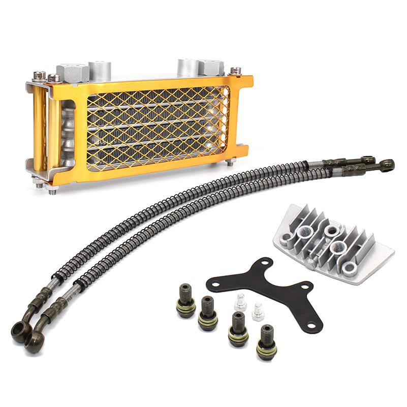Motorcycle Oil Cooler Oil Radiator Kit For KTM Monkey 125 250 Honda Yamaha Kawasaki Universal Pit Dirt Bike Motocross Assessor