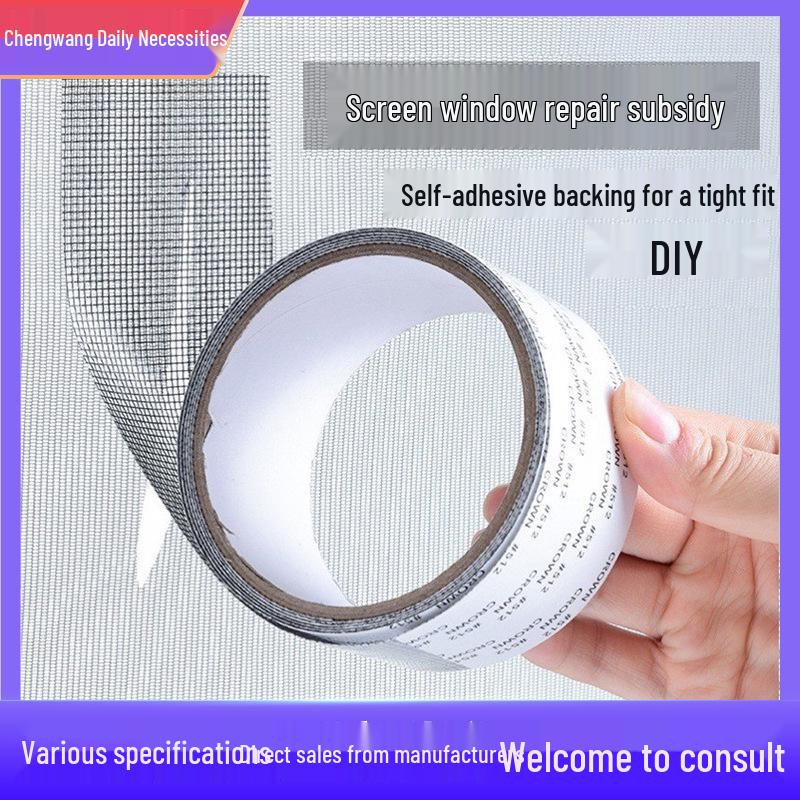 Self-Adhesive Mosquito Screen Repair Tape with Velcro