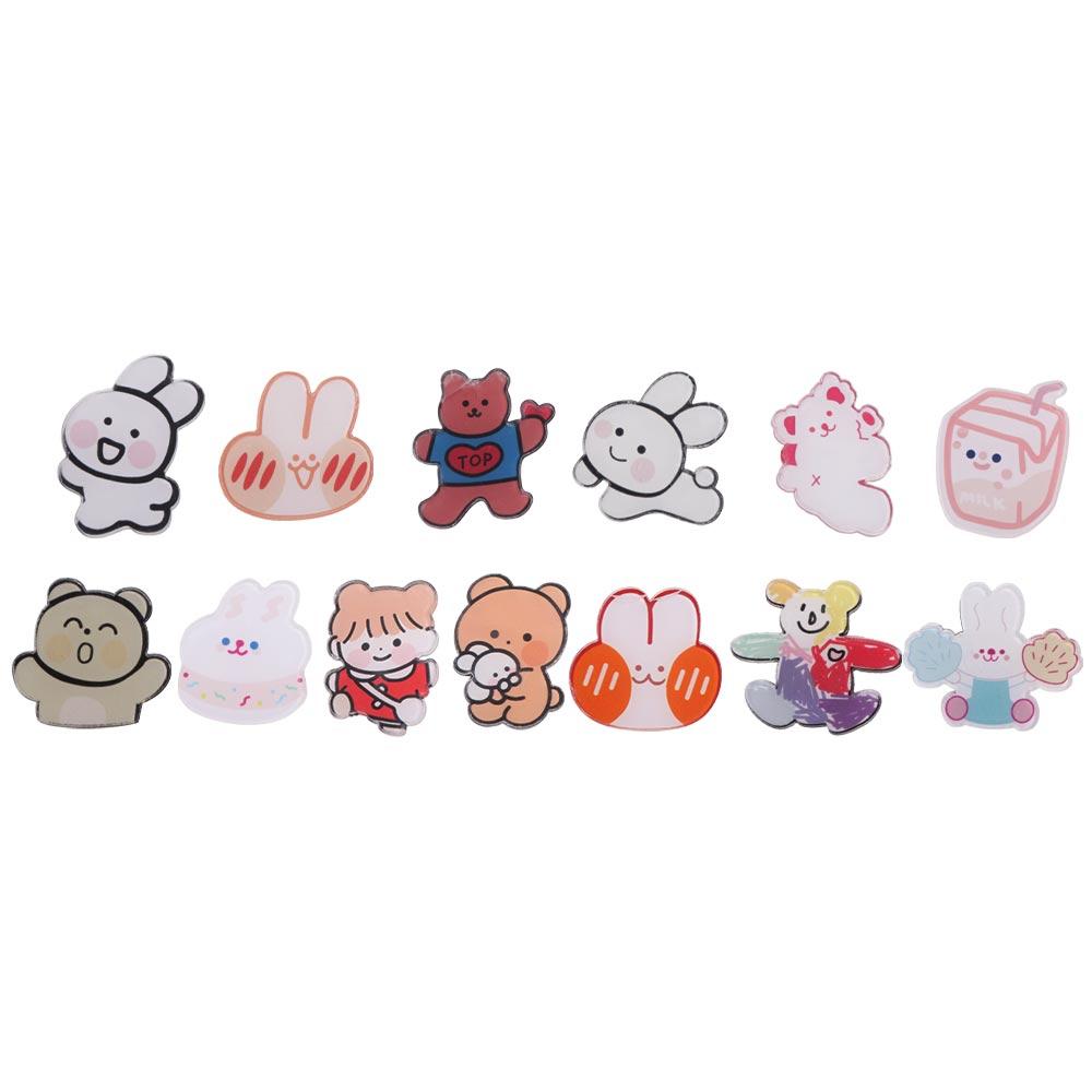 Bunny Cartoons Bunny Brooches Acrylic Bear Bunny Lapel Pins Cartoons Dog Pin Dog Pin Badge  Men