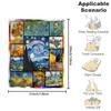 [Van Gogh Paintings Fleece Blanket] 1pc Van Gogh Paintings Soft Flannel Fleece Blanket Micro-Fleece Bed Sofa Luxury Warm Comfort