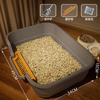Oversized Pet Cat Litter Box, Semi-closed, Heightened and Thickened Anti-splash Cat Toilet, Easy To Clean, Bathtub Cat Toilet