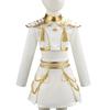 Hunters Pop Cosplay Chanteuses Ensemble de Vêtements Filles Décoration Chaîne en Métal Véritable Tenue 2 Pièces Top + Jupe Pour Enfants
