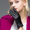 Damen-Lederhandschuhe, winddicht, plus Samt, verdickt, warme Handschuhe, Touchscreen, Radfahren, Outdoor