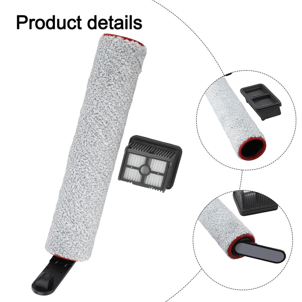 2 Pack H12 Pro Vacuum Cleaner Replacement Filter Roller Brush
