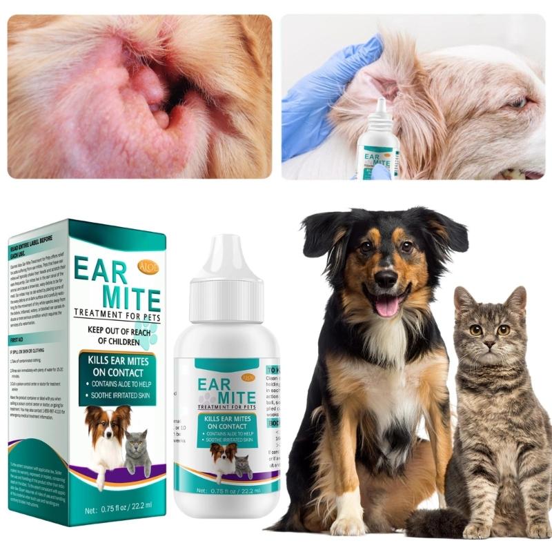 Pet Ear Cleaners For Dogs Pet Ear Canals Dogs EarMite Oil Ear MiteTreatment For Dogs And Cats EarMite Pet Ear Wash