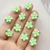 50Pcs Cute Cartoon Mini Colored Flower Nail Art Resin Designer Charms DIY Craft For Nail 3D Decorations Jewelry