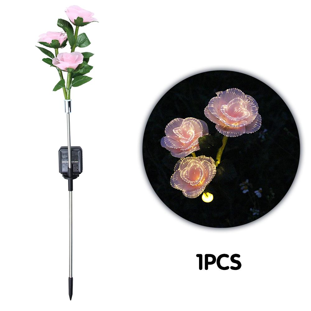 

Solar Rose Flower Lights Garden Decorative Lights Waterproof Outdoor Patio Yard Walkway Lamp Garden Decoration Stake Lights