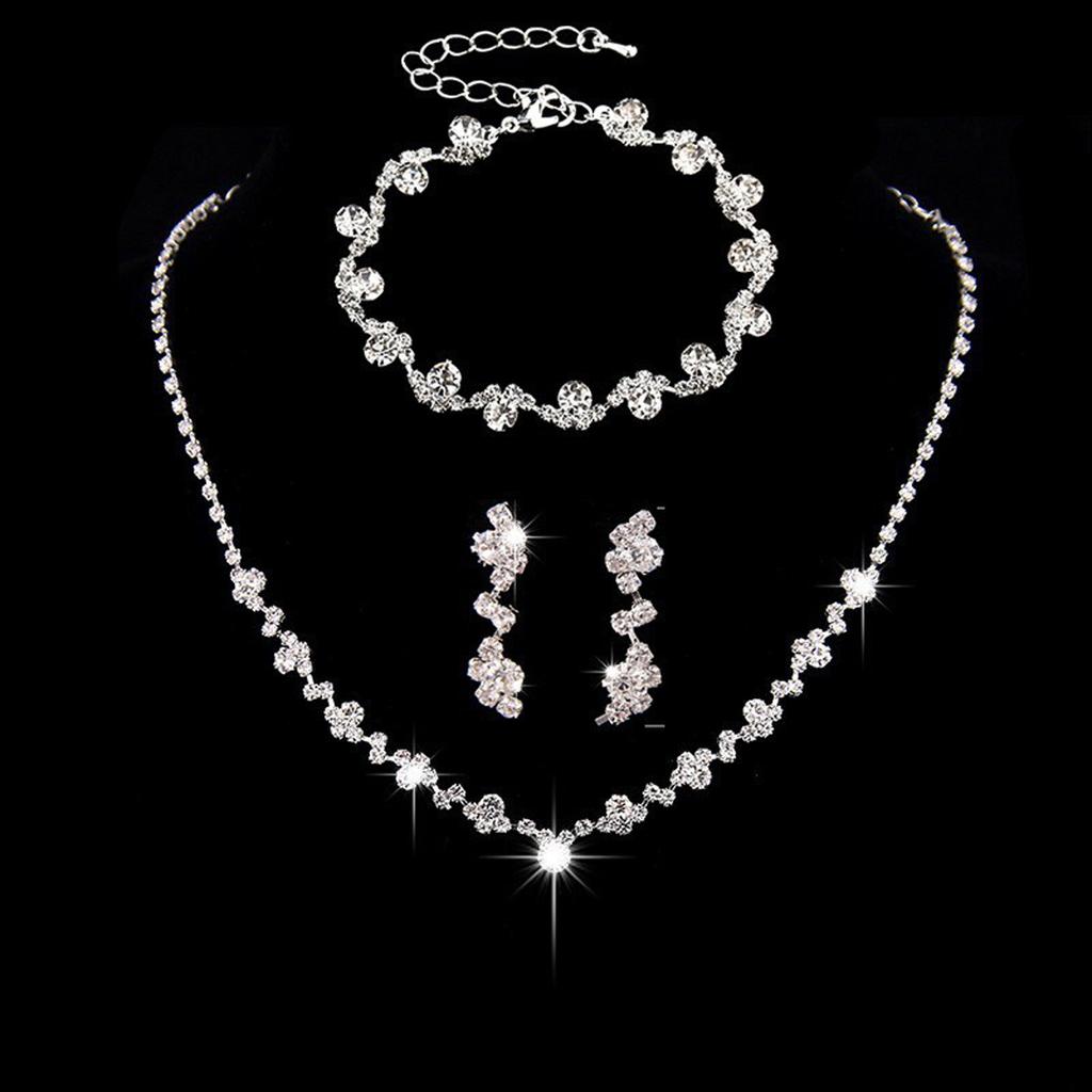 Fashionable Geometric Circular Simple Luxury Style Necklace Earrings Bracelet Jewelry Set Party Holiday Daily Wear