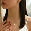 Elegant Pearl Necklace and Earring Set for Women - Three-Piece Versatile Jewelry Collection