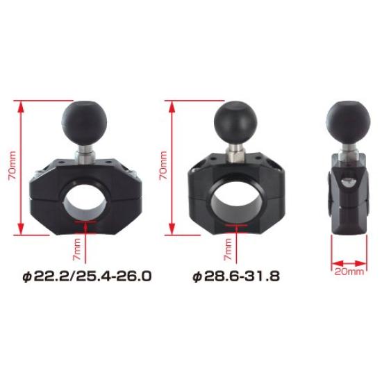 Bike Mount Set for Yupiteru Z320B REC-MOUNTS Radar, Compatible, REC-B21-BB-318(RD)S