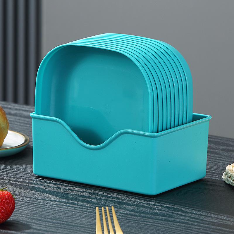 Spit Bone Plate Household Food Grade Fruit Plate Light Luxury High-End Dining Table Garbage Bone Plate Desktop Fruit Snack Fruit Plate