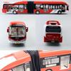 1/32 Articolato Doppia Sezione Autobus Giocattolo Auto Diecast Modello Pull Back Porte Apribili Suono e Luce Collezione Regalo Bambino Ragazzo