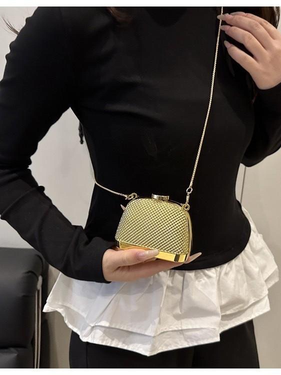 Mini-Kupplung in Muschelform aus PU mit Kettenriemen für Abendpartys und den täglichen Gebrauch