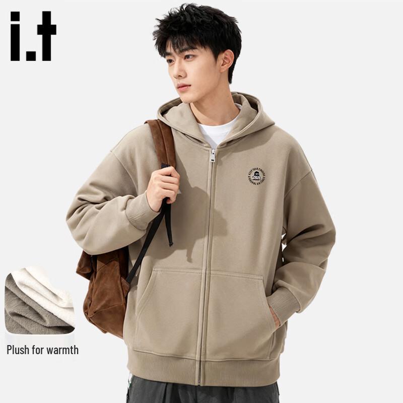 Fingercroxx IT Men's Winter Japanese Style Fleece Hooded Cardigan