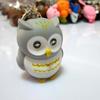 Keychain Owl Motorcycle Car Key Chain Sound Light LED Flashlight Key Ring Holder Bag