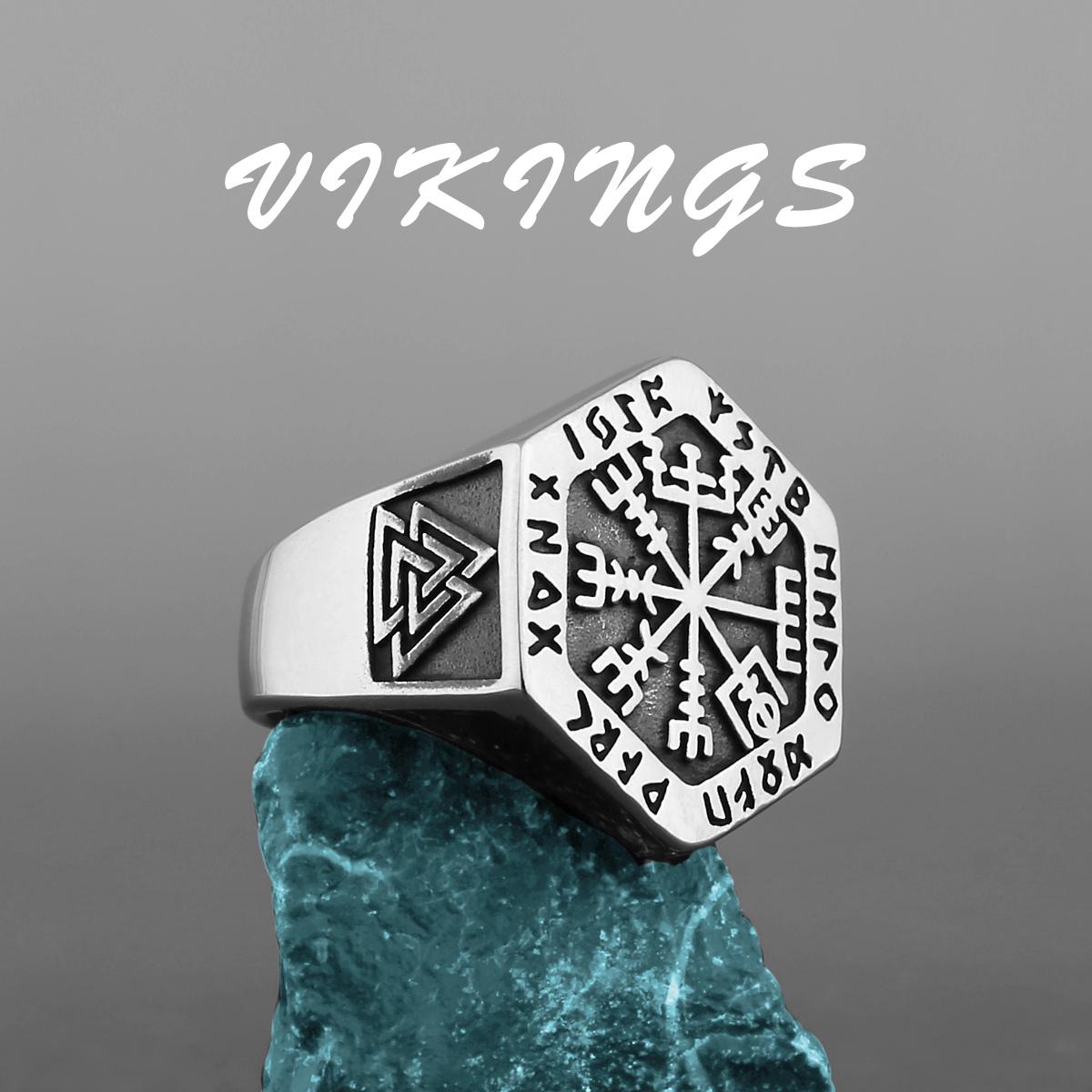 

Северное кольцо викингов из нержавеющей стали, якорь, компас, Древо жизни, руна викингов, волк, мужское и женское кольцо, ювелирная фабрика 12