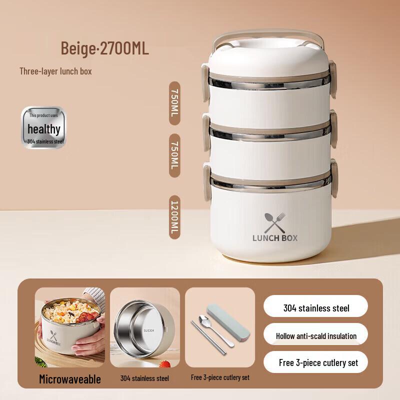LICHEERS 3-Layer Insulated Lunch Box CJ-018
