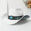 High-quality Woolen Jazz Hat, New Luxury European and American Style Knight Riding Western Cowboy Hat, Trendy for Both Men and Women