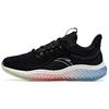 Slip Resistant Cushioning Lightweight Breathable Low Top Running Shoes Women's Black White 12945501-1