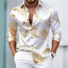 Men's Autumn Casual Fashion Long Sleeved Casual Collar Shirt Suitable t