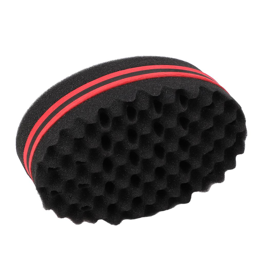 2pcs Afro Twist Hair Pick Comb and Hair Sponge Curl Double Sides Sponge Steel Brush Set for Men