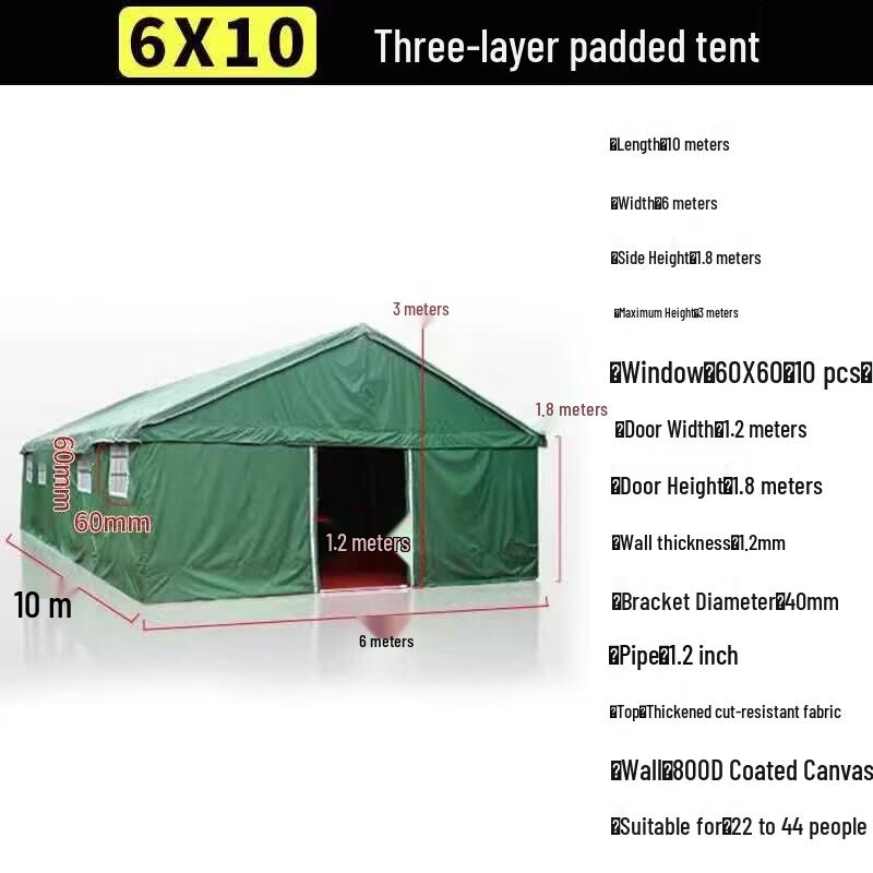 JINGGENG Heavy-Duty Winter Warm Canvas Tent
