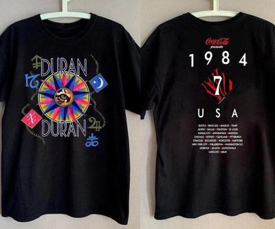 1984 Duran Duran Arena Tour T-Shirt Duran Duran T-Shirt Zweiseitiges Remake S-5XL Unisex T-Shirt