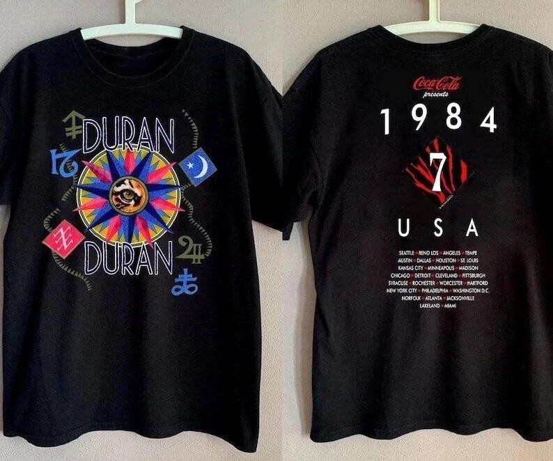 

1984 Duran Duran Arena Tour T-Shirt Duran Duran T-Shirt Twoside Remake S-5XL Unisex T-Shirt XXL