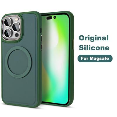 Magsafe Manyetik Kablosuz Şarj Sıvı Silikon Telefon Kılıfı için iPhone 14 13 12 11 Pro Max Kamera Koruması Cüzdan Kılıfları ile Darbeye Dayanıklı Kapak