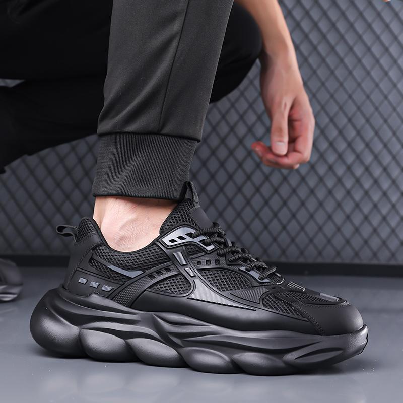 Fashion Sneakers Men's Shoes Trendy and Breathable Styles Outdoor Leisure Sports and Walking Fashion Youth Casual Shoes Black and White