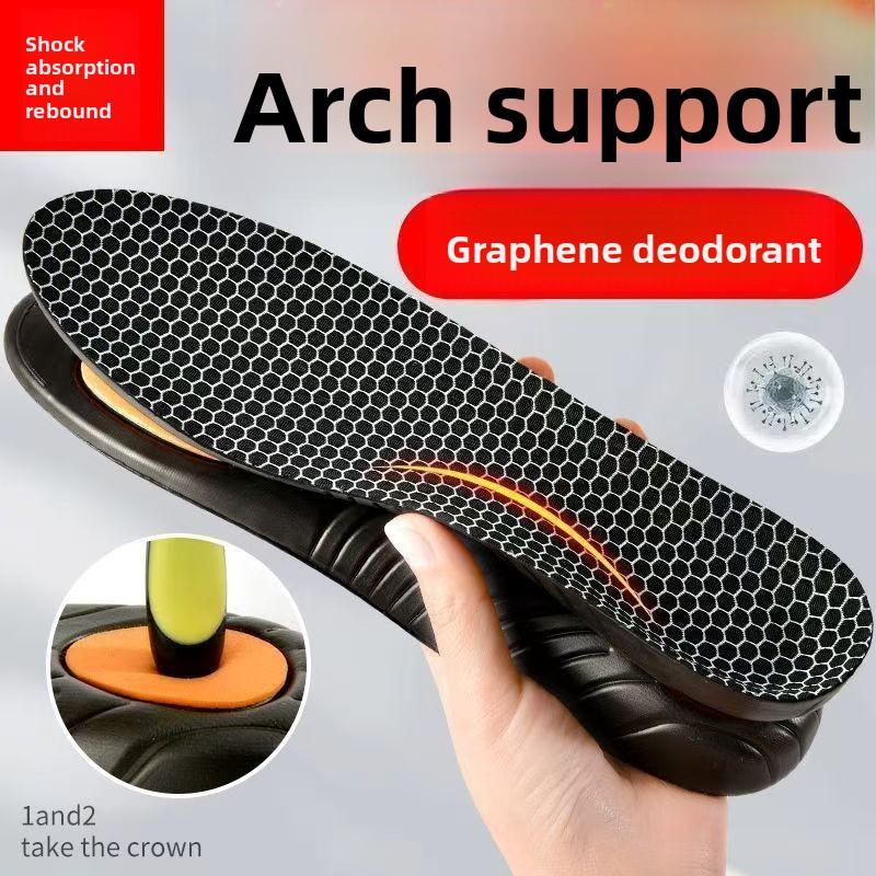 Graphene Arch Support Insoles Men's and Women's Sports Shock Absorption, Deodorant, Breathable, Slow Shock Rebound Foot Insoles