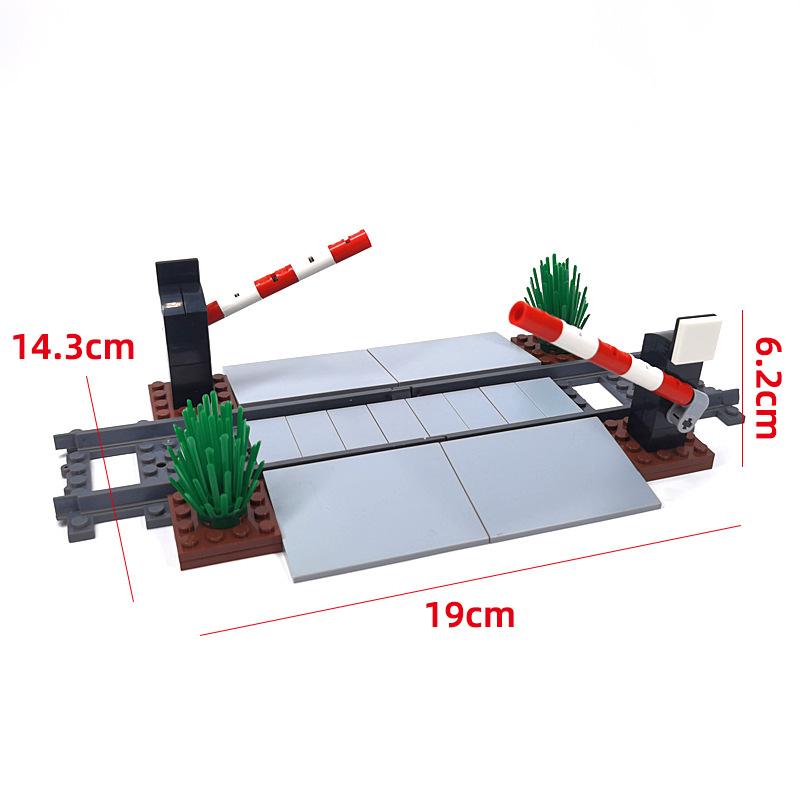 City Train Building Block Train Track Aisle Lifting Pole Printing Spare Parts Pedestrian Crossing
