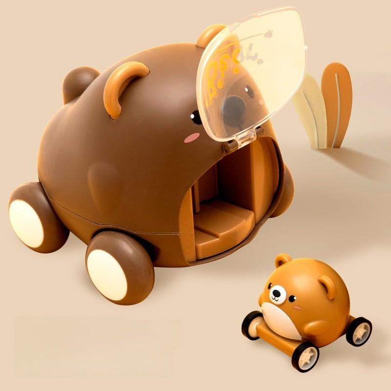 Animal Themed Inertia Toy Car For Kids With Interactive Play And Durable Plastic Material