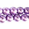 Lot of 100 Pearly Round Beads 8mm 8 Mm - Light Purple Lilac