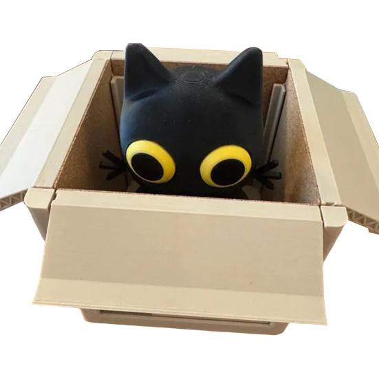 4 stk Søt Katt Boks Brikkesett Katteformede Brikker Sklisikre Varmeunderlag Kattunge i Boks Brikker Skrivebord Kaffebord Dekor for Katteelskere