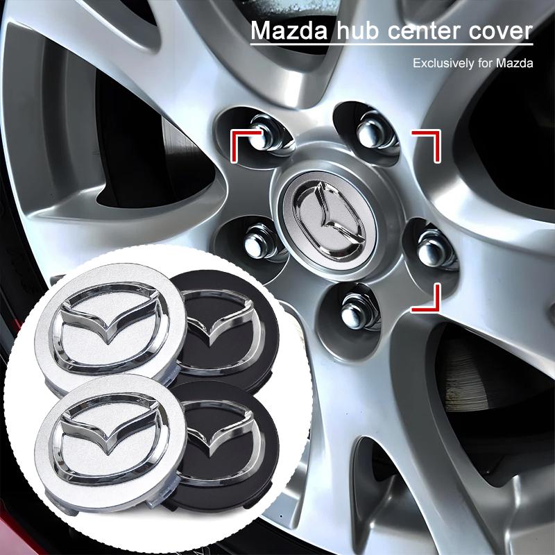 4Pcs 56mm Wheel Center Hub Caps Replacement Wheel Hub Emblem for Mazda CX8 MS SPEED CX60 CX50 3 Atenza Axela CX-3 CX-4 CX-5 CX7