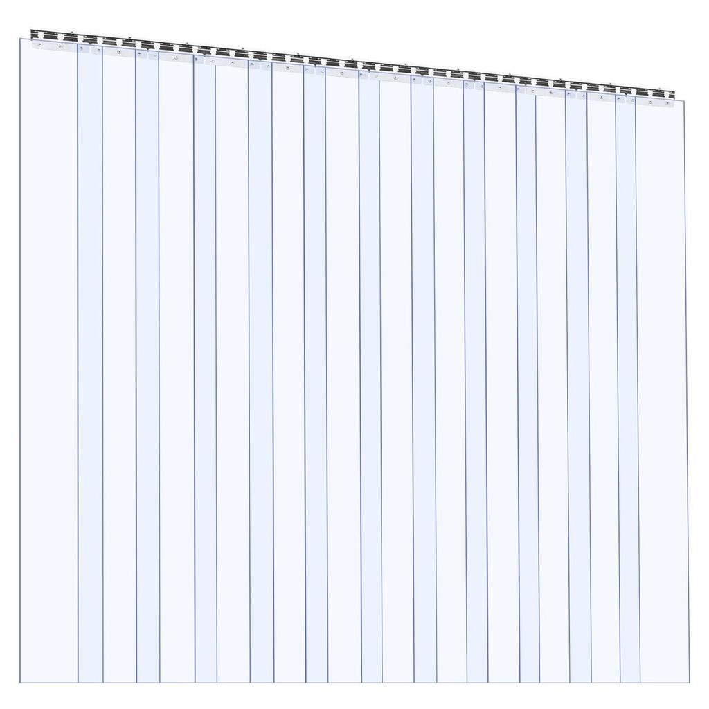 Pásková závěs PVC dveřní závěs 72" x 96" Chladicí box Mrazák Čirý plast
