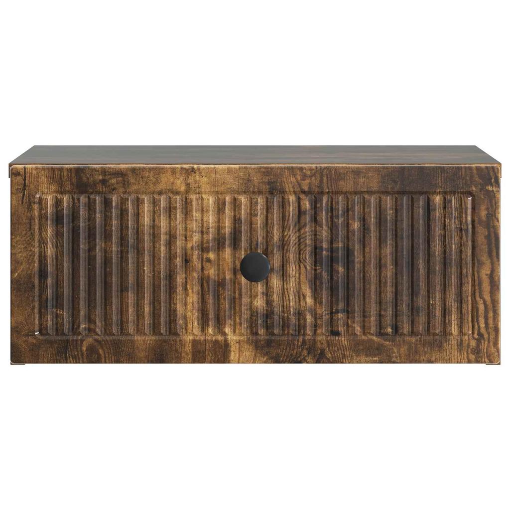 Nightstand Smoked Oak 49 x 34.5 x 20 cm Engineered Wood
