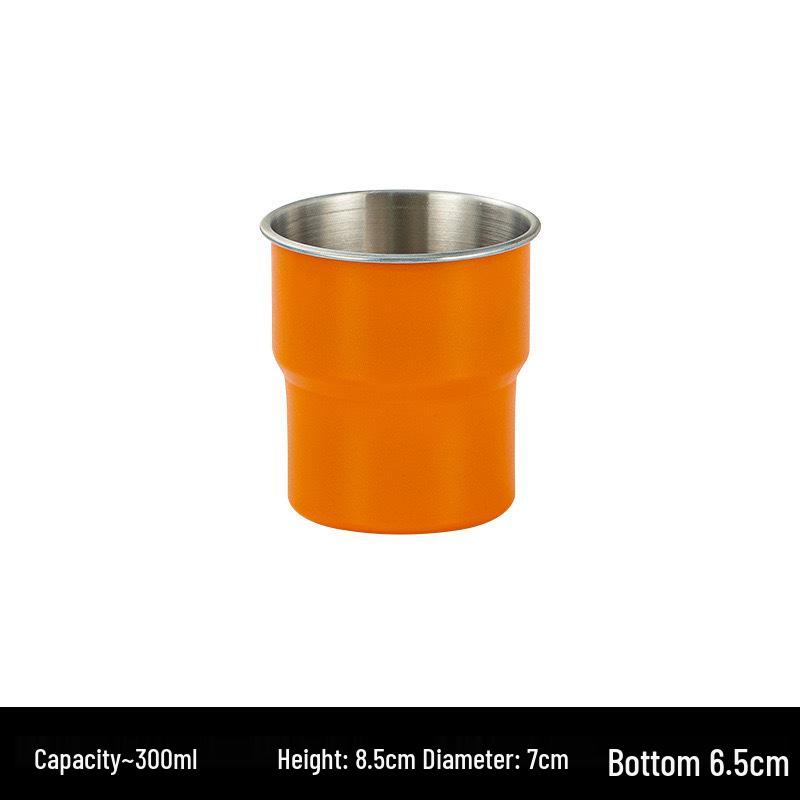 Taza de Viaje Simple para Barbacoa al Aire Libre, Camping - Taza de Café de Acero Inoxidable 304
