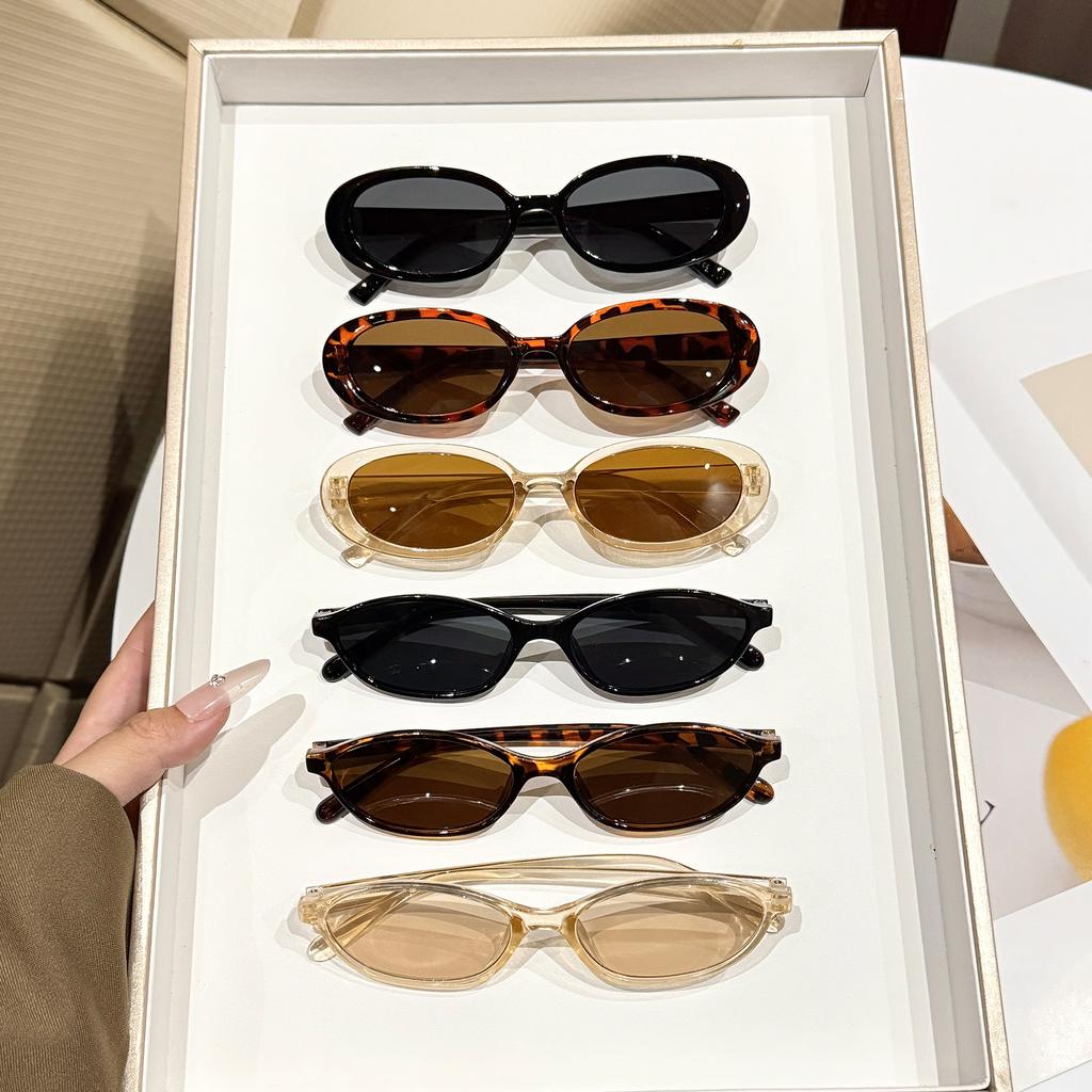 6Pcs European and American Retro Fashion Small Oval Frame Sunglasses for Both Men and Women, Stylish and Versatile
