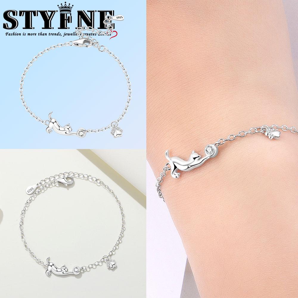 Bracelet Copper Craft Authentic Cute Cat Motif Little Floral Design Firefly Double Layer Bracelet Perfect For For Diy Charm Birthday Jewellery Gifts