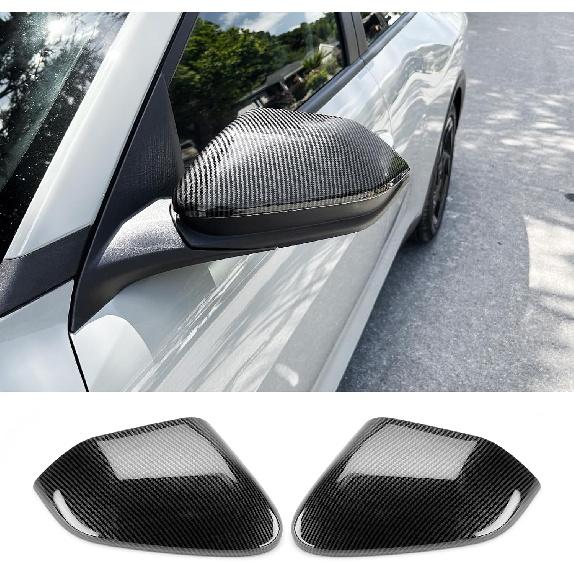 ABS Car Exterior Mirror Cover Side Rear View Mirror Covers Caps Compatible with Kia K4 2025 2026 Accessories (Glossy Black Style)