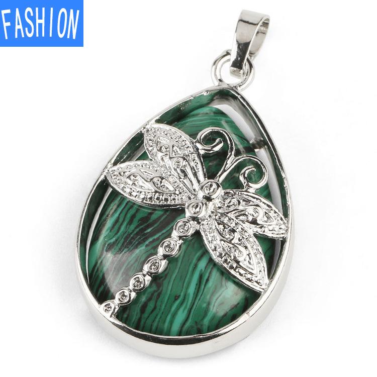 Bijuterie din cristal natural Picătură pandantiv colier model Libelule lacrimi înger pandantiv colier cristal