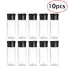 10Pcs Spice Jar Plastic Salt Pepper Seasoning Jar Kitchen Storing Container Barbecue Condiment Bottles Cruet with Sifter Lid