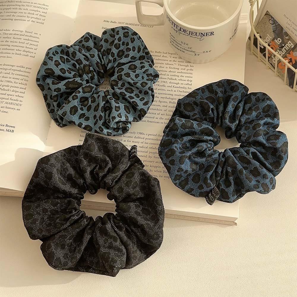 New Autumn/Winter Large Leopard Pattern Large Intestine Hairband Balls Hair Rope Lazy Wind Rope Versatile Hair Accessories