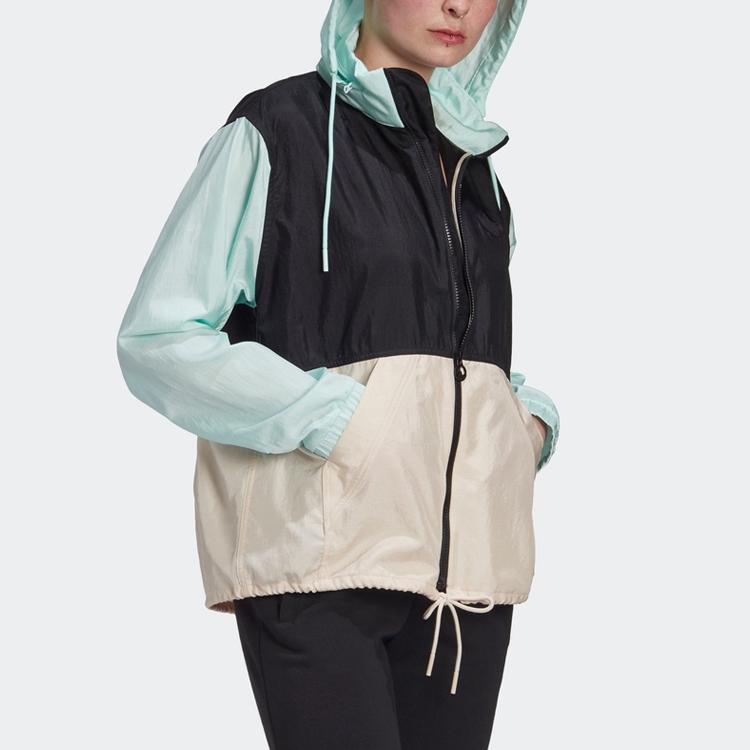 Adidas Originals Color Block Stand Collar Long Sleeve Zip Retro Sports Jacket Women jackets Black GD2532